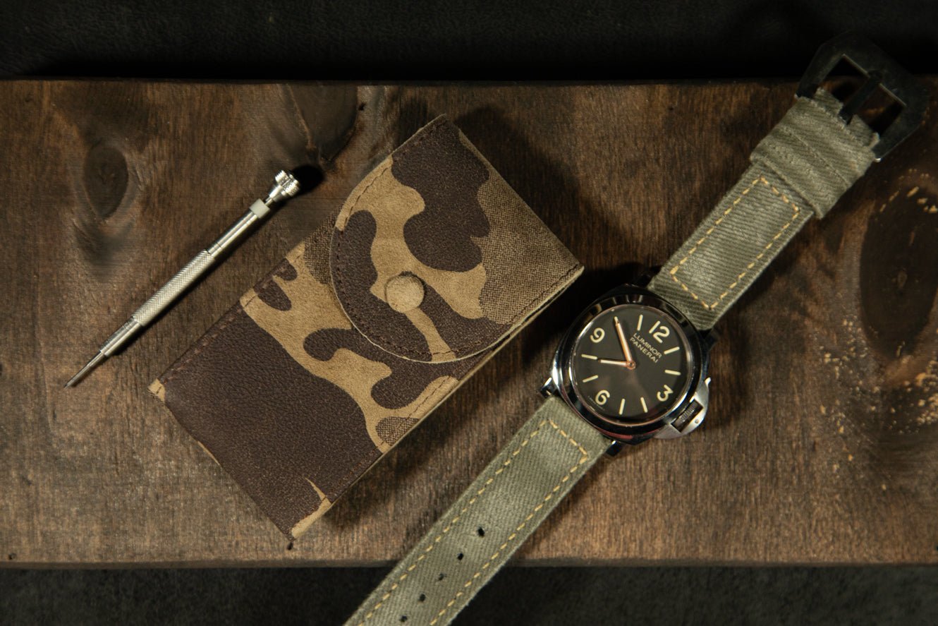 Bosphorus LeatherWatch Pouch - Camouflage Sand