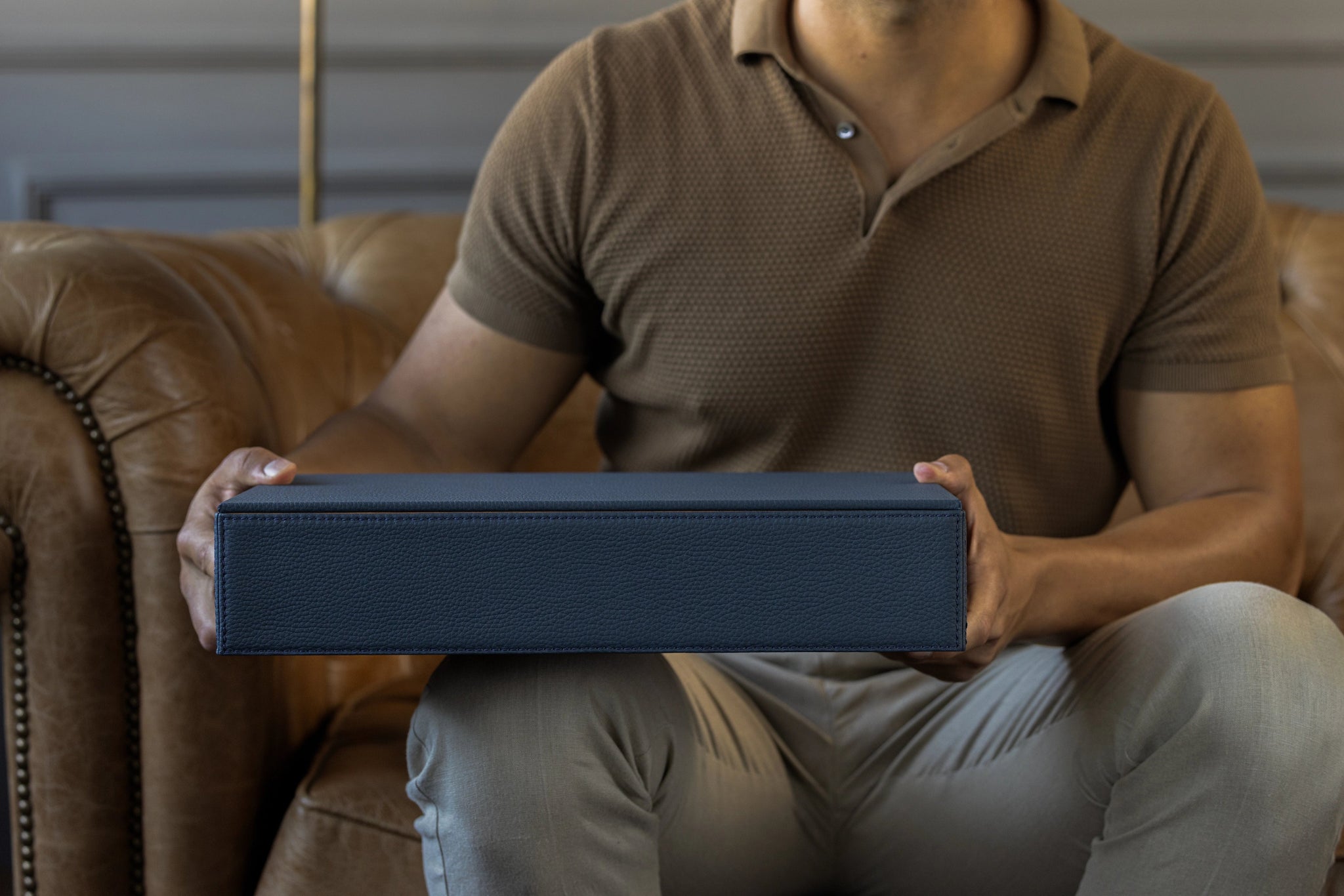 Bosphorus LeatherWatch Tray - Togo Navy Blue