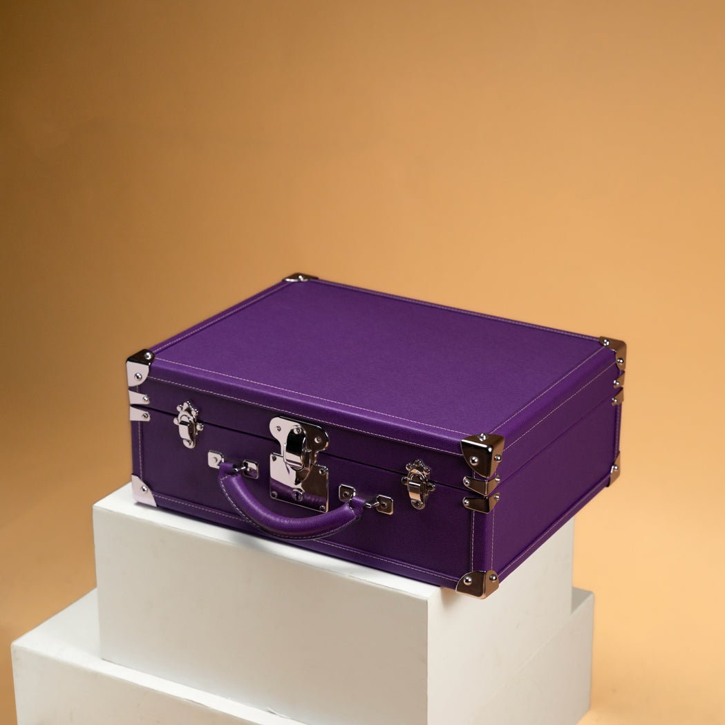 Bosphorus LeatherWatch Trunk - Saffiano Purple For 30 Watches