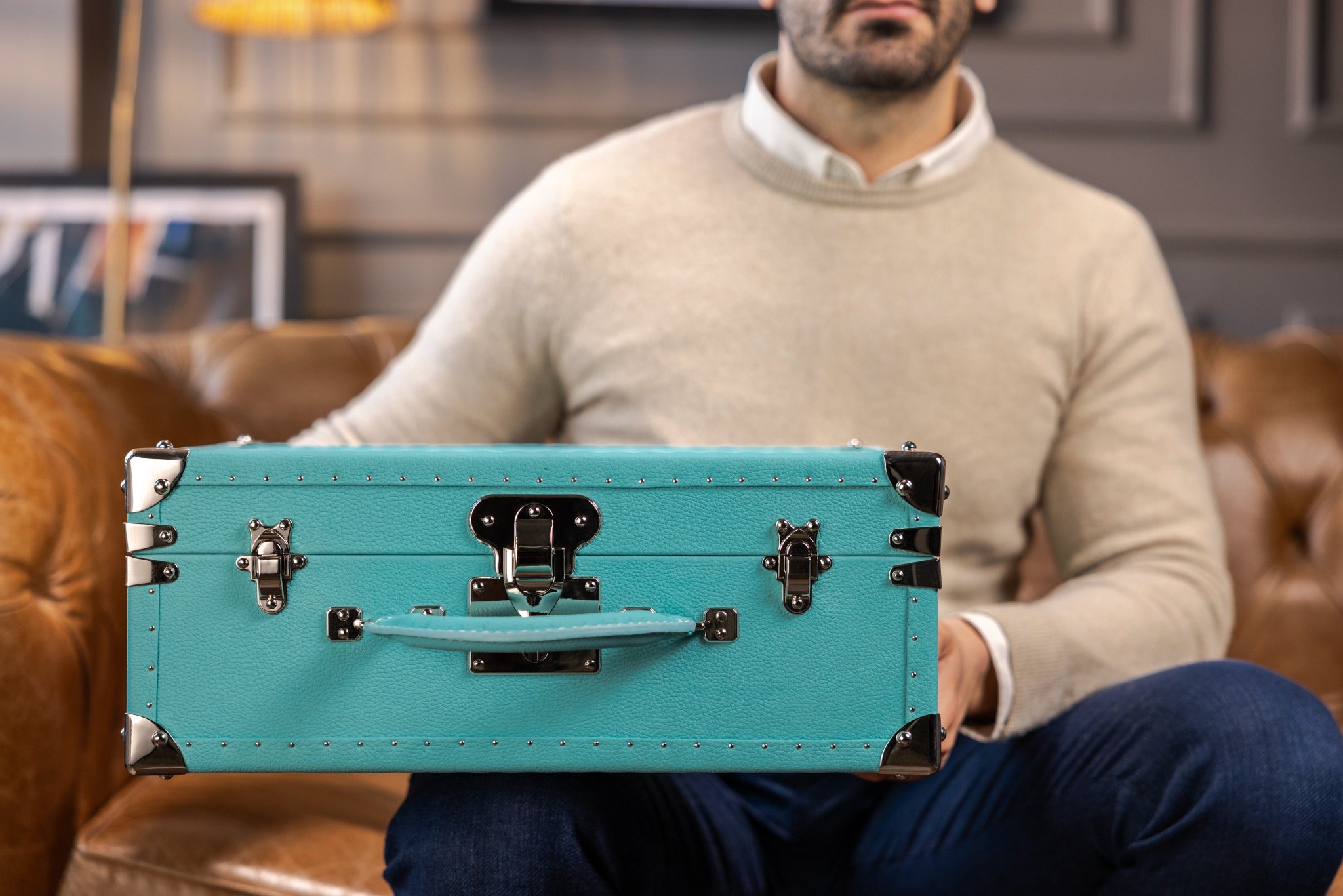 Bosphorus LeatherWatch Trunk - Togo Tiffany Blue