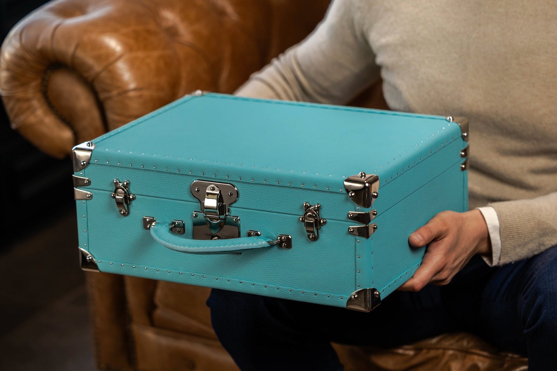 Bosphorus LeatherWatch Trunk - Togo Tiffany Blue