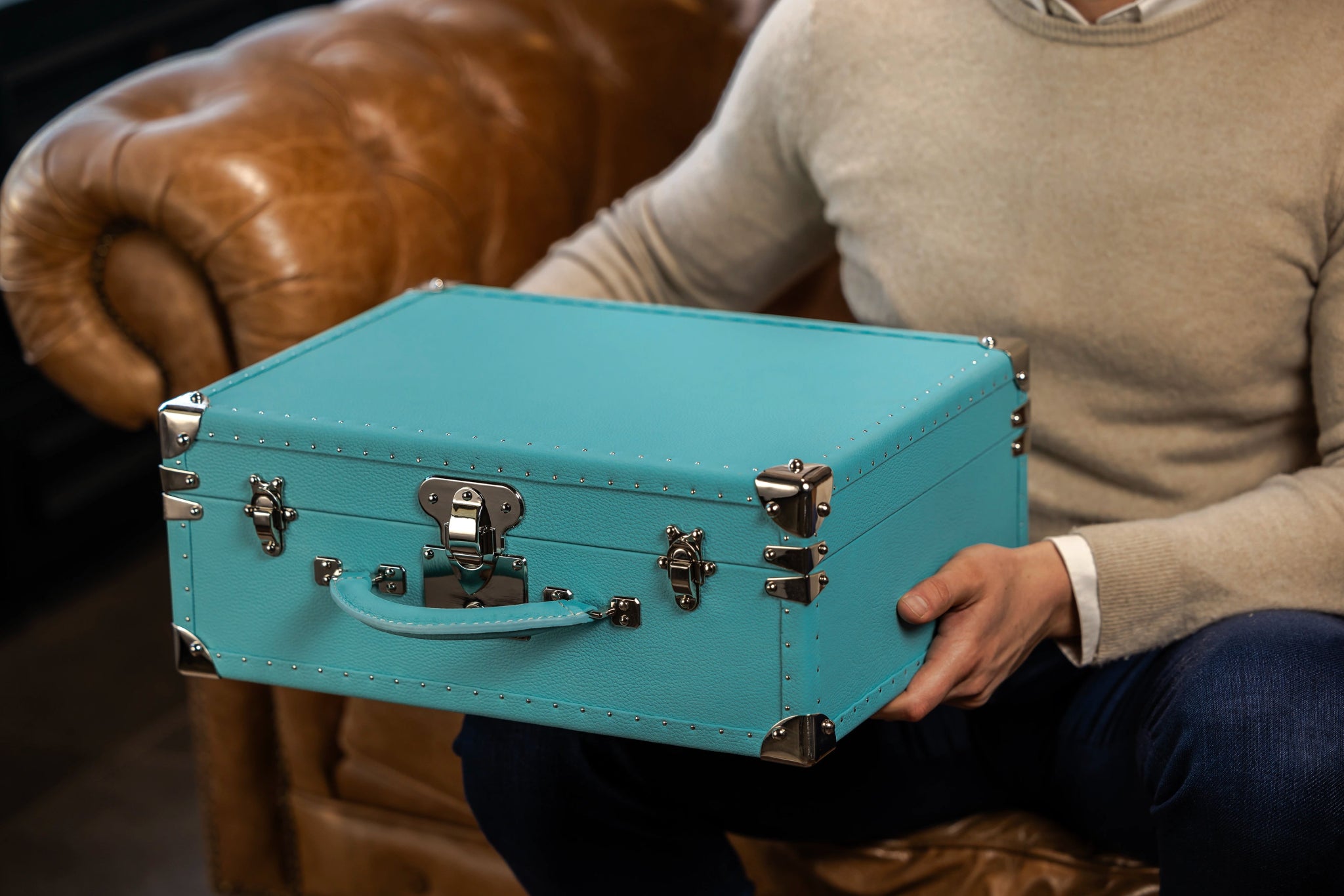 Bosphorus LeatherWatch Trunk - Togo Tiffany Blue