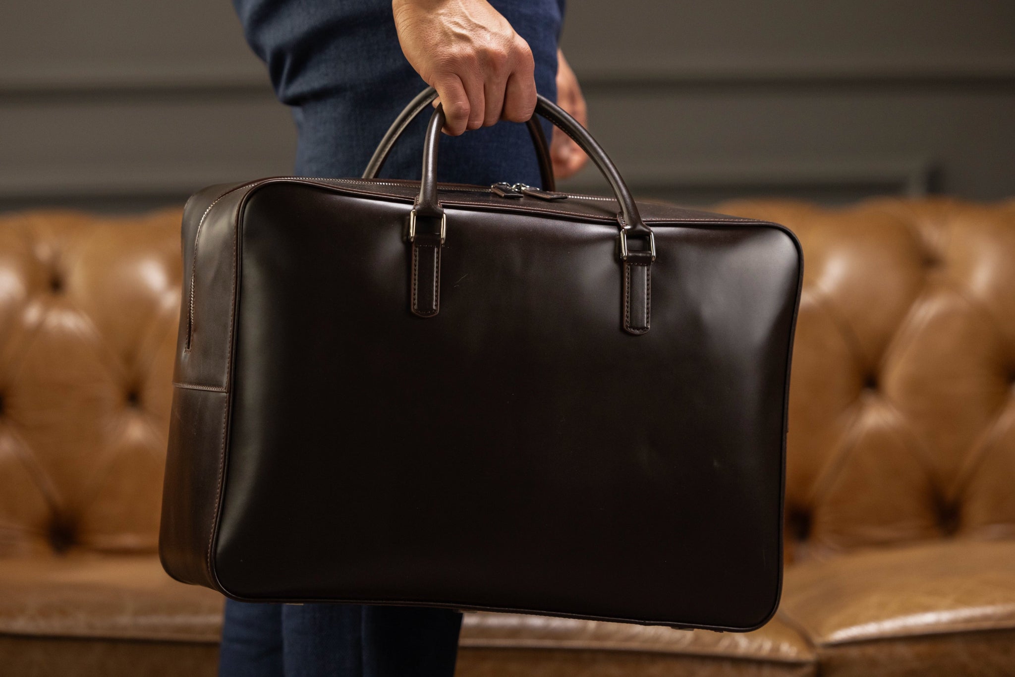 Bosphorus LeatherWeekender Bag - Dark Brown