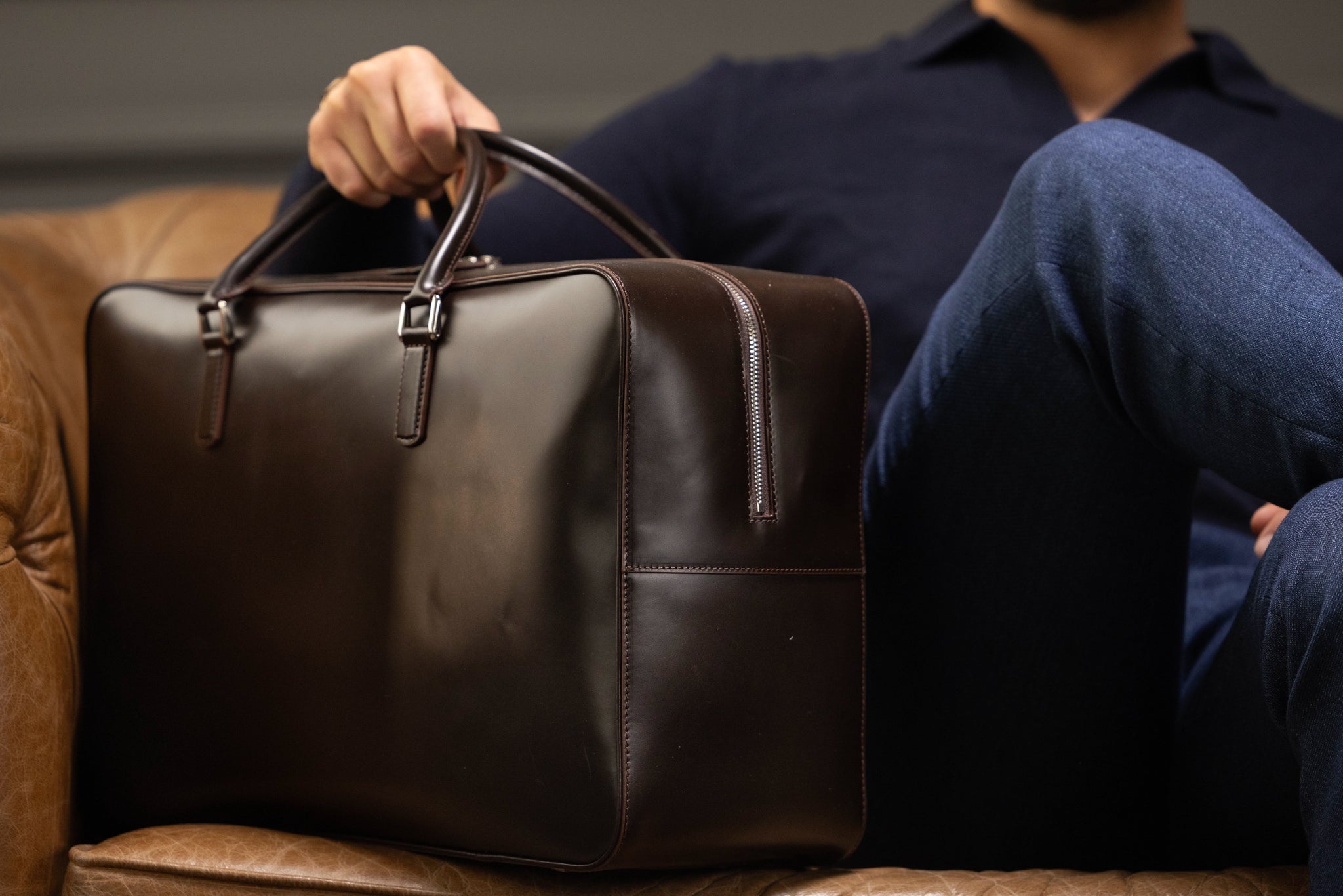 Bosphorus LeatherWeekender Bag - Dark Brown