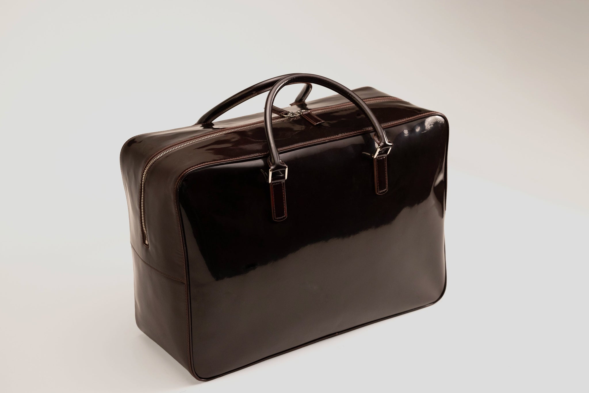 Bosphorus LeatherWeekender Bag - Glossy Brown