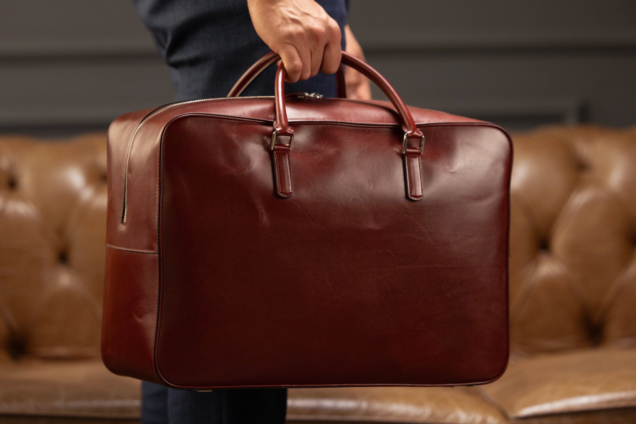 Bosphorus LeatherWeekender Bag - Montana Burgundy