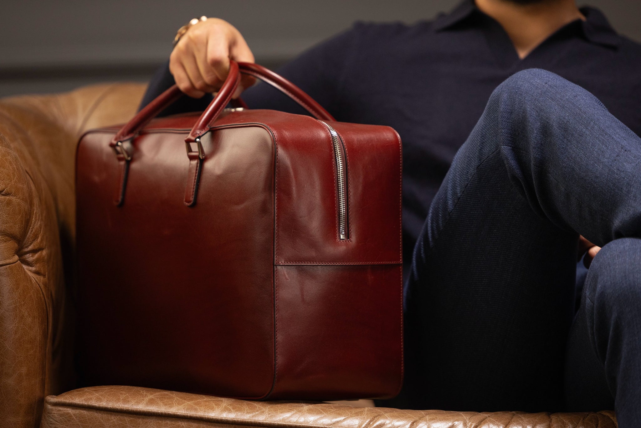 Bosphorus LeatherWeekender Bag - Montana Burgundy