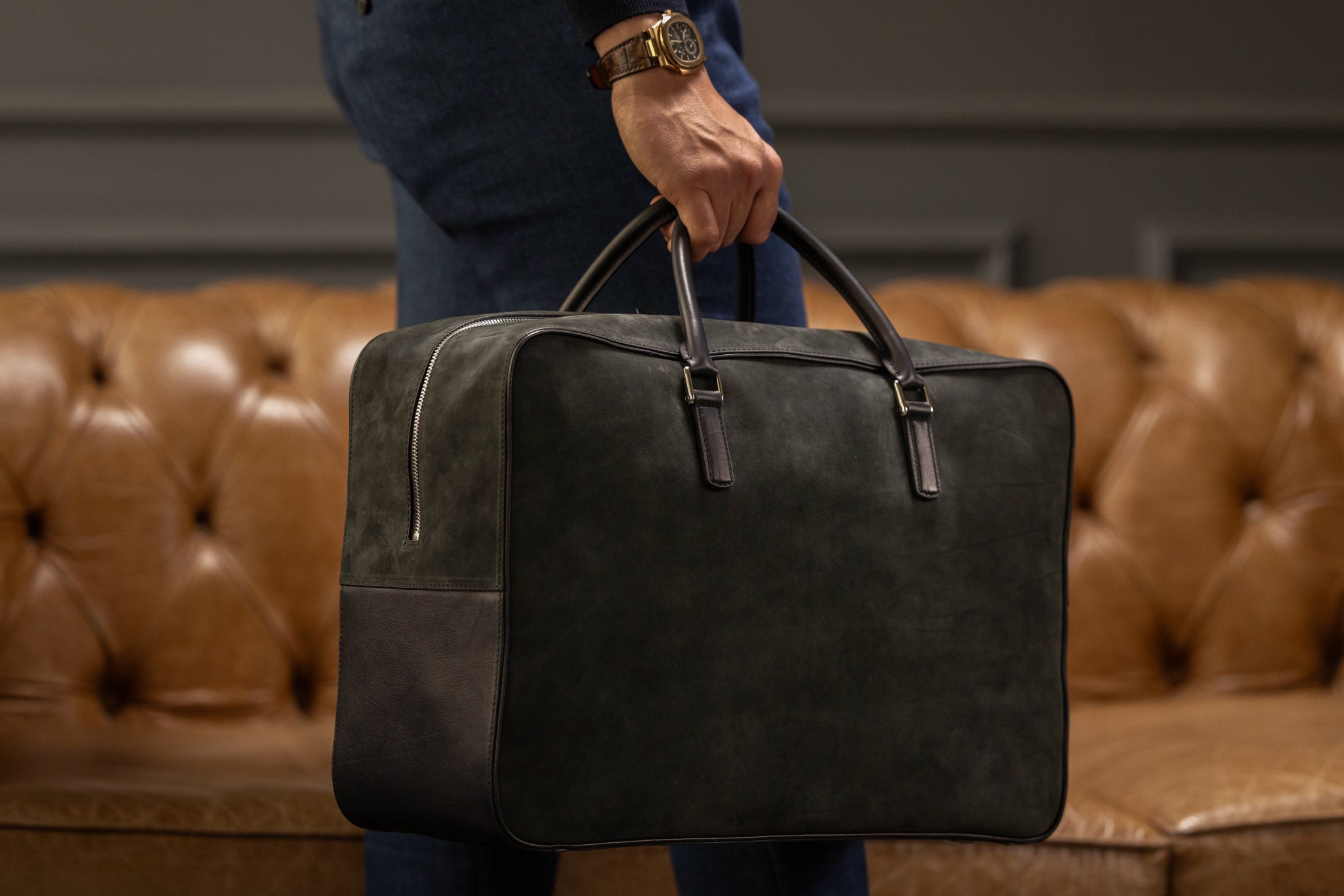 Bosphorus LeatherWeekender Bag - Nubuck Black