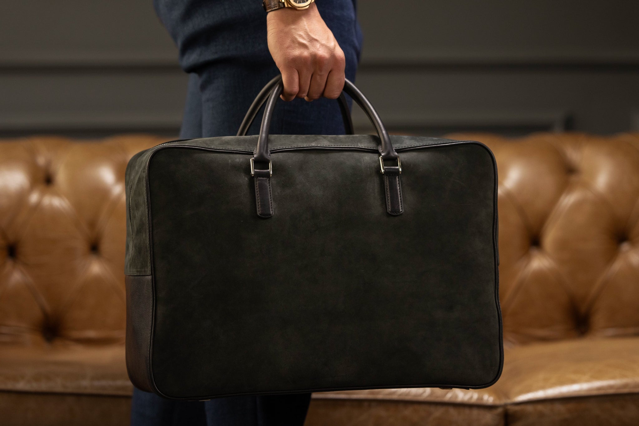 Bosphorus LeatherWeekender Bag - Nubuck Black